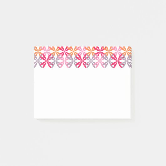 Rosa blühen post-it klebezettel (Vorderseite)