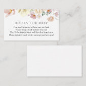 Rosa blühende Blume Bücher für Baby Begleitkarte (Vorne/Hinten)