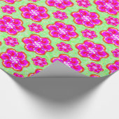 Rosa blühende Blume Geschenkpapier (Ecke)