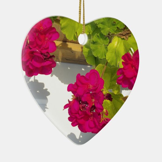 Rosa blühende Blume Pink Geranium Keramikornament (Rechts)