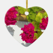 Rosa blühende Blume Pink Geranium Keramikornament (Vorne)