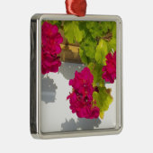 Rosa blühende Blume Pink Geranium Silbernes Ornament (Rechts)
