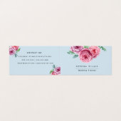 Rosa blühende Blume Visitenkarten (Außenseite Aufgefaltet)