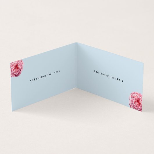 Rosa blühende Blume Visitenkarten (Innenseite)