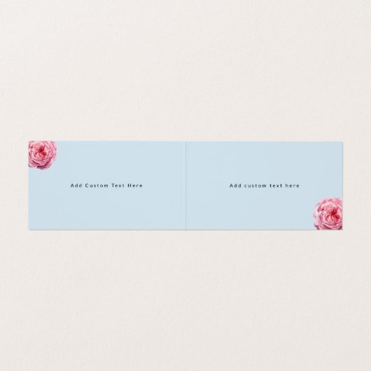 Rosa blühende Blume Visitenkarten (Innenseite Aufgefaltet)