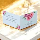 Rosa blühende Blume Visitenkarten