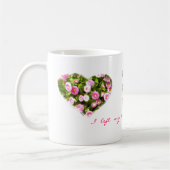 Rosa blühende Herz-Tasse Kaffeetasse (Links)