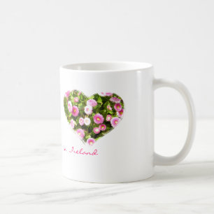 Rosa blühende Herz-Tasse Kaffeetasse