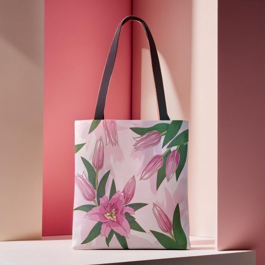 Rosa blühende Lilie Tasche