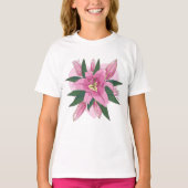 Rosa blühende Lush Lily mit weichem Herzen Classic T-Shirt (Vorderseite)