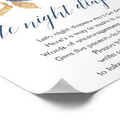 Rosa blühende Marineinfanterie Späte Nacht Windeln Poster (Ecke)