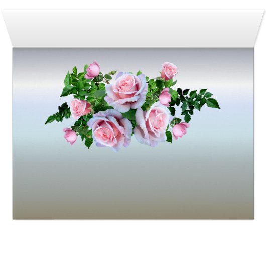 Rosa blühende Rose (Innenansicht Horizontal (Unten))