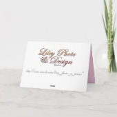Rosa blühende Rose Glückwunschkarte der Mutter Karte (Rückseite)