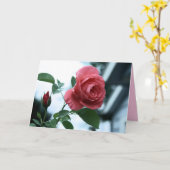 Rosa blühende Rose Glückwunschkarte der Mutter Karte (Gelbe Blume)