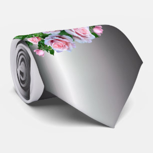 Rosa blühende Rose Krawatte