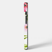 Rosa blühende tropische Blume Blätter Picknick Case-Mate iPhone Hülle (Rückseite / Links)