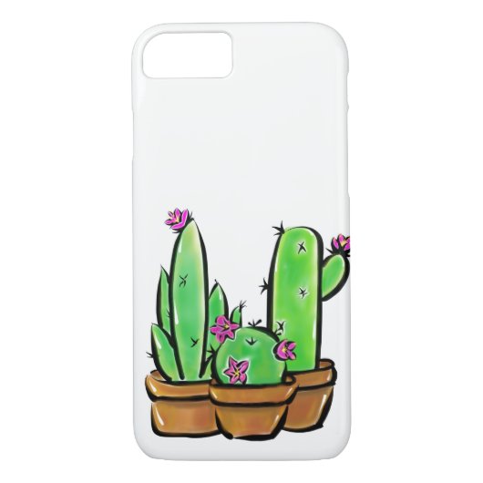 Rosa blühende Wüste Cactus cacti succulents Case-Mate iPhone Hülle (Rückseite)