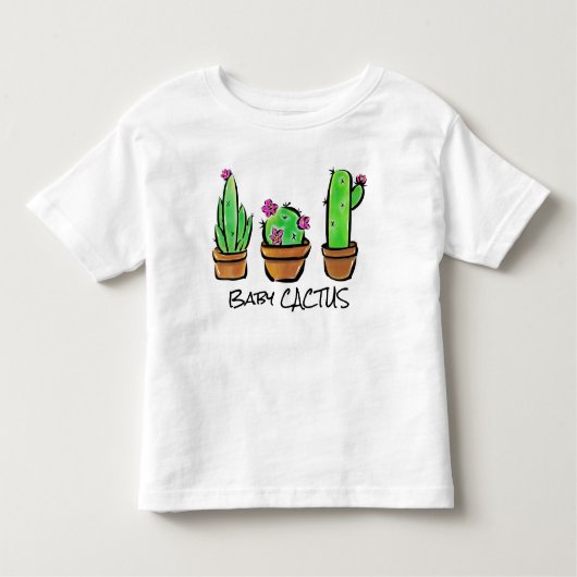 Rosa blühende Wüste Cactus cacti succulents Kleinkind T-shirt (Vorderseite)