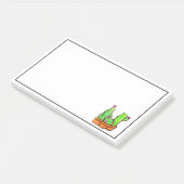 Rosa blühende Wüste Cactus cacti succulents Post-it Klebezettel (angewinkelt)