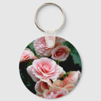 Rosa blühender Begonia-Schlüsselanhänger