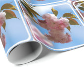 Rosa blühender Kirschbaum Geschenkpapier (Rolleneckpunkt)