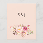 Rosa blühendes Blumenmenü - Rosa (Rückseite)