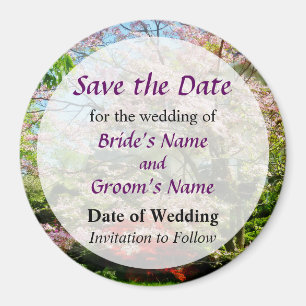 Rosa blühendes Dogwood Save the Date Magnet