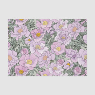 Rosa, blühendes Muster Seidenpapier