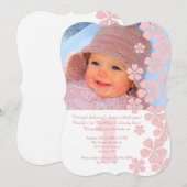 Rosa blüht Foto-Einladung Einladung (Vorne/Hinten)