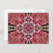 Rosa blüht Kaleidoskop-Blumen-Postkarte Postkarte (Vorne/Hinten)