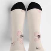 rosa Blümchen Socken (Oben)