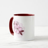 Rosa Blume 11 oz Combo Tasse (Vorderseite Links)