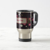 Rosa Blume 15 oz. Reisebusch Reisebecher (VorderseiteRechts)