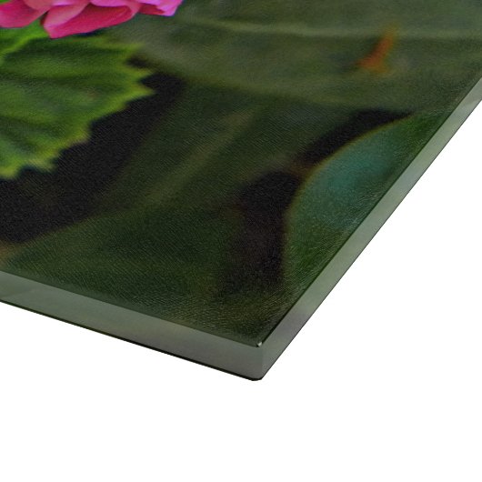 Rosa Blume 1 Schneidebrett (Ecke)