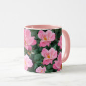 Rosa Blume 1 Tasse (VorderseiteRechts)