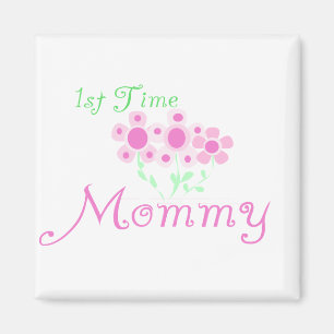 Rosa Blume 1st Mommy Shirts und Geschenke Magnet