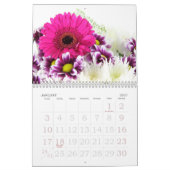 Rosa Blume 2024 Kalender mit großen Zahlen (Jan 2027)