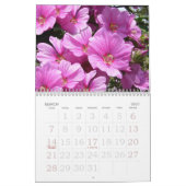 Rosa Blume 2025 Kalender mit großen Zahlen (Mär 2027)