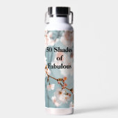 Rosa Blume 50 Farbtöne von Fabulous Trinkflasche (Vorne)