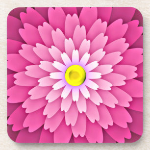 Rosa Blume-64655 Getränkeuntersetzer