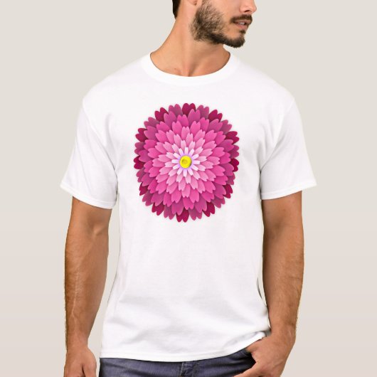 Rosa Blume-64655 T-Shirt (Vorderseite)