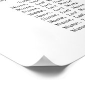 Rosa Blume 8 Tische für Hochzeiten Poster (Ecke)