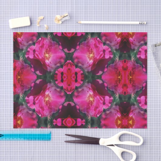 Rosa Blume Abstrakt Decoupage Seidenpapier (Handwerk)