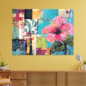 Rosa Blume Abstrakt Leinwanddruck (Insitu (Wohnzimmer))