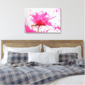Rosa Blume Abstrakt Paint Spritzer Leinwanddruck (Insitu (Schlafzimmer))