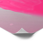 Rosa Blume Abstrakt Paint Spritzer Poster (Ecke)