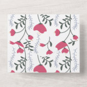 Rosa Blume All In One Einladung (Rückseite)