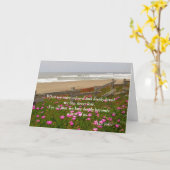 Rosa Blume am Ocean Sympathy Card Karte (Gelbe Blume)