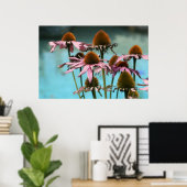 Rosa Blume am Wasser Poster (Heimbüro)