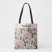Rosa Blume Apple Blossom Bläschen Personalisiert Tasche (Vorderseite)